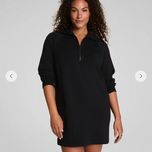 SPANX Black Zip-Up Dress